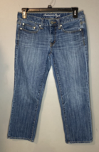 American Eagle Womens Denim Jeans 6 Regular Blue  Cropped Boy Fit - $13.10