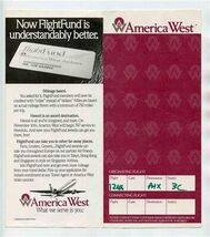  America West Airlines Ticket Jacket with Route Map &amp; Terminal Map &amp; Tic... - $21.78