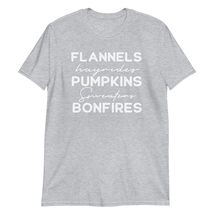 Flannels, Hayrides, Pumpkins, Sweaters, and Bonfires Funny T-Shirt | Retro Vinta - £15.67 GBP