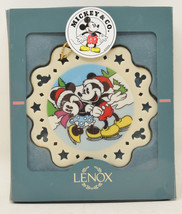 Lenox Mickey and Minnie Christmas Ornament NIB - £23.36 GBP