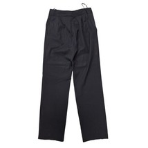 Donna Karan New York Black Wool Blend Pants Flat Front Straight Leg 30x3... - $77.37