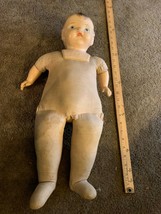 Vintage IN Horsman Composition Cloth Baby Boy Character Doll 21&quot; High An... - $67.87