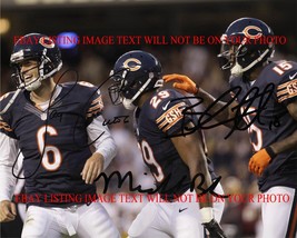 Jay Cutler Michael Bush And Brandon Marshall Signed Auto 8x10 Rp Photo Chi Bears - £15.66 GBP