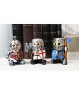 Chibi Templar Crusader Knights With Sword Axe Flag And Shield Figurine S... - €27,73 EUR