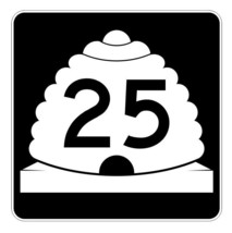 Utah State Highway 25 Sticker Decal R5370 Highway Route Sign - $1.45+