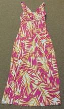 Womens Sun Dress Maxi Surplice Covington Pink Yellow White Summer Full Length- S - £18.82 GBP