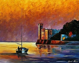 Leonid Afremov-&quot;Trieste Gulf&quot;-Original Oil Painting/Canvas/Hand Signed/COA/48x36 - £1,538.87 GBP