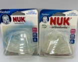 2 Gerber NUK Orthodontic Nipples Silicone 2 Narrow 02550 Medium Flow 6m+... - £35.86 GBP