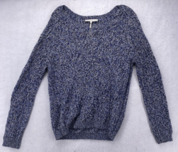 Sandro Sweater Women&#39;s Size 3 Blue Top  Cotton  Long Sleeve Pullover Crew Neck - $39.59