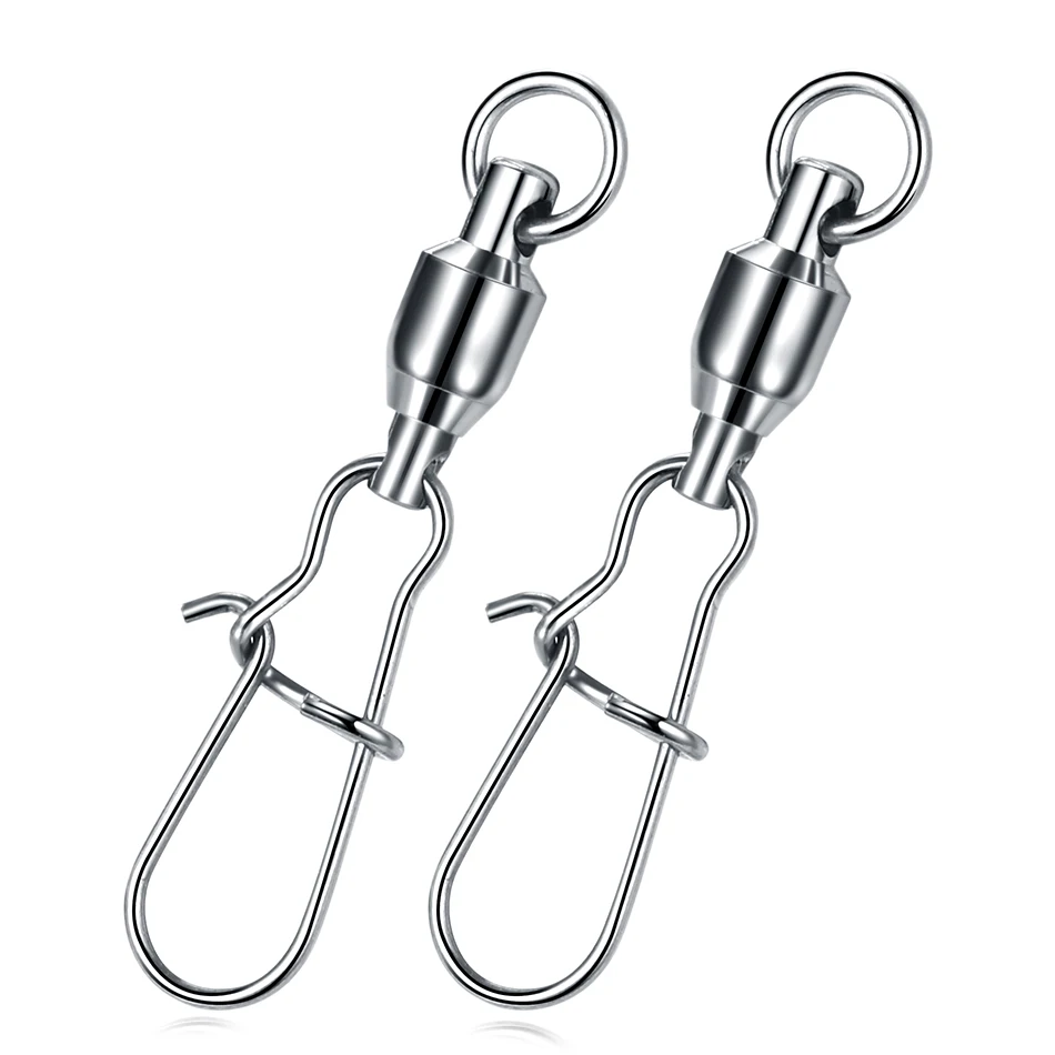 Sporting 10PCS/lot Stainless Steel Fishing ConAtor Swivels Interlock Rolling wit - £23.90 GBP