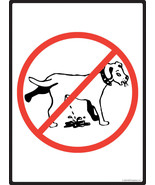 No Dog Peeing with Dog Peeing Image Aluminum Sign - 9&quot; x 12&quot; - $18.95