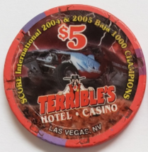 TERRIBLE'S Hotel Casino Las Vegas, NV SCORE International $5 Casino Chip vintage - $10.95