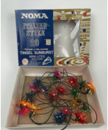Vintage Noma Christmas Lights Tinsel Sunburst Italian Style Atomic Star String  - $48.00