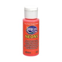 DecoArt Neon Amerciana Acrylics Paint, Fiery Red  - $6.00