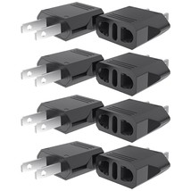 Eu Europe To Us Plug Adapter, 8-Pack Travel Power Plug Adapter, Type A O... - £16.41 GBP