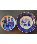 2 Vintage Porcelain Wall Plates Santa Clara 3 Wisemen Porsgrunds A Child... - £53.52 GBP