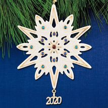 Lenox 2020 Gemmed Snowflake Ornament Annual Christmas Multicolored Crystals NEW - £141.35 GBP