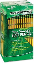 Ticonderoga Woodcase Pencil, Hb 2, Yellow Barrel, 96Ct - [Bulk Savings]. - £31.35 GBP