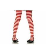 Child Med Red White Striped Tights Raggedy Rag Doll Jolly Elf Candy Cane... - €7,53 EUR