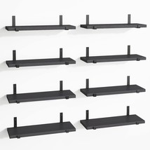 Fixwal Floating Shelves, Set Of 8, Rustic Wall Shelves, Wood Floating Shelves - £32.62 GBP