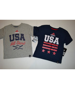ADIDAS BOYS AND TODDLER T-SHIRTS  BLUE AND GRAY USA SIZES 2T,,4,5,6,7,7X... - £8.80 GBP