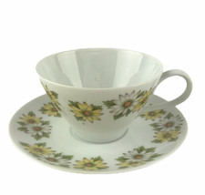 Vintage Noritake Marguerite Porcelain Floral Cup Saucer Cook&#39;n Serve MCM T1 - $14.85 CAD