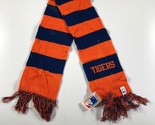 Vintage Detroit Tigers Schal Orange Blau Gestreift Fransen Rechteckige Lang - $29.69