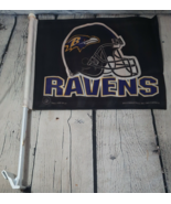 Vtg 1999 Baltimore Ravens NFL Thick Car Auto Flag Fan Rico Industries Ta... - £11.05 GBP