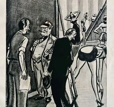 1940 Esquire Cartoon Daly Burlesque Show Satire Comedy Art Holidays HM2EE - $556.20 MXN