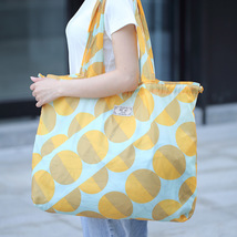 Large drawstring eco-friendly supermarket shopping bag shoulder bag Foldable - £7.83 GBP