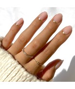Glamnetic Press On Nails Goal Digger Glossy Semi Transparent Short Round... - $707.60 MXN