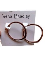 Vera Bradley Purple Rhinestone Gold Tone Hoop Pierced Earrings NWT New - €7,61 EUR