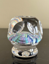 Whitefriars Vintage Millefiori Faceted Pedestal Glass Paperweight - $249.00