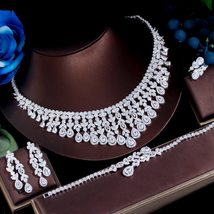 ThreeGraces Luxurious Dubai Nigeria Cubic Zirconia 4pcs Bridal Jewelry Set for W - £102.27 GBP