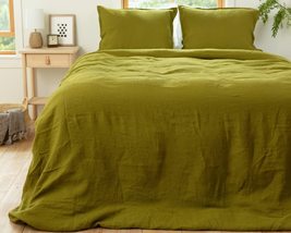 Green Linen Duvet Cover Exclusive Comforter Duvet Cover Linen Bedding,Linen Quil - £26.80 GBP+
