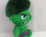 Ty Beanie Babies Marvel The Hulk With Fuzzy Hair 7&quot; Plush With Tags - $9.69
