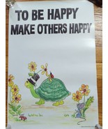 Vintage Poster - To Be Happy Make Others Happy - Combined Motivation Edu... - £48.26 GBP
