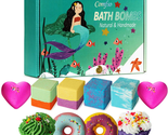 Bath Bombs for Kids 10Pcs, Bath Bomb Gift Set, Girls Bubble Bath Natural... - £25.23 GBP