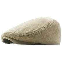 beige Solid Color Cap Mens - £3.38 GBP