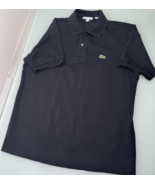 Lacoste Men Polo Shirt Large L Classic Fit L.12.12 Original Piqué Black ... - $465.90 MXN