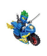 Minifigure Jay Ninjago With Blue Motorcycle Bulk Block - $13.21 CAD