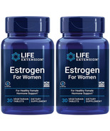 ESTROGEN FOR WOMEN FEMALE HORMONE SUPPORT60 Vegetarian Tablet LIFE EXTENSION - £35.53 GBP