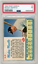 1962 Post Cereal Mickey Mantle Hand Cut #5 PSA 1 P1344 - £97.35 GBP