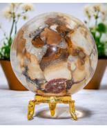 White KING COBRA Crystal Stone Healing Reiki Gemstone Decor Sphere Gift ... - $52.67