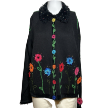 Berek by Takako Saxon Cardigan Women&#39;s XL Black Sweater Are to Wear Cottage Core - £21.51 GBP