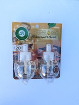 Air Wick Essential Oils Refills Baked Caramel &amp; Chocolate Cozy 2 Count 120 days - £7.82 GBP