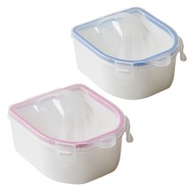 2 Pcs Nail Soaking Bowl For Manicure And Acrylic Gel Polish Remover, Blu... - £18.82 GBP