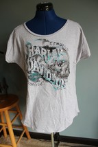 Harley Davidson Women&#39;s Gray Short Sleeve T-Shirt ~M~ Portland Or - £9.16 GBP