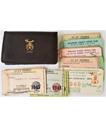 1940 vintage LU LU TEMPLE shriner LEATHER WALLET CARDS prospect park pa ... - £70.04 GBP