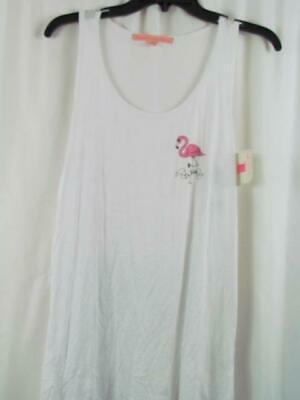 Primary image for NWT Rebellious One White Flamingo Sleeveless Shirt "I'm Busy" Jr Med Org $24.00